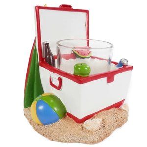 NEW IN BOX Yankee Candle Co Votive Sampler Holder Beach Cooler Sand Ball Shells